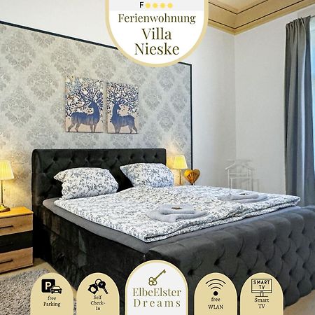 Herzberg  Ferienwohnung Villa Nieske - Jugendstil Denkmal, Free Wlan & Parken, Self Check-In, Smart-Tv מראה חיצוני תמונה